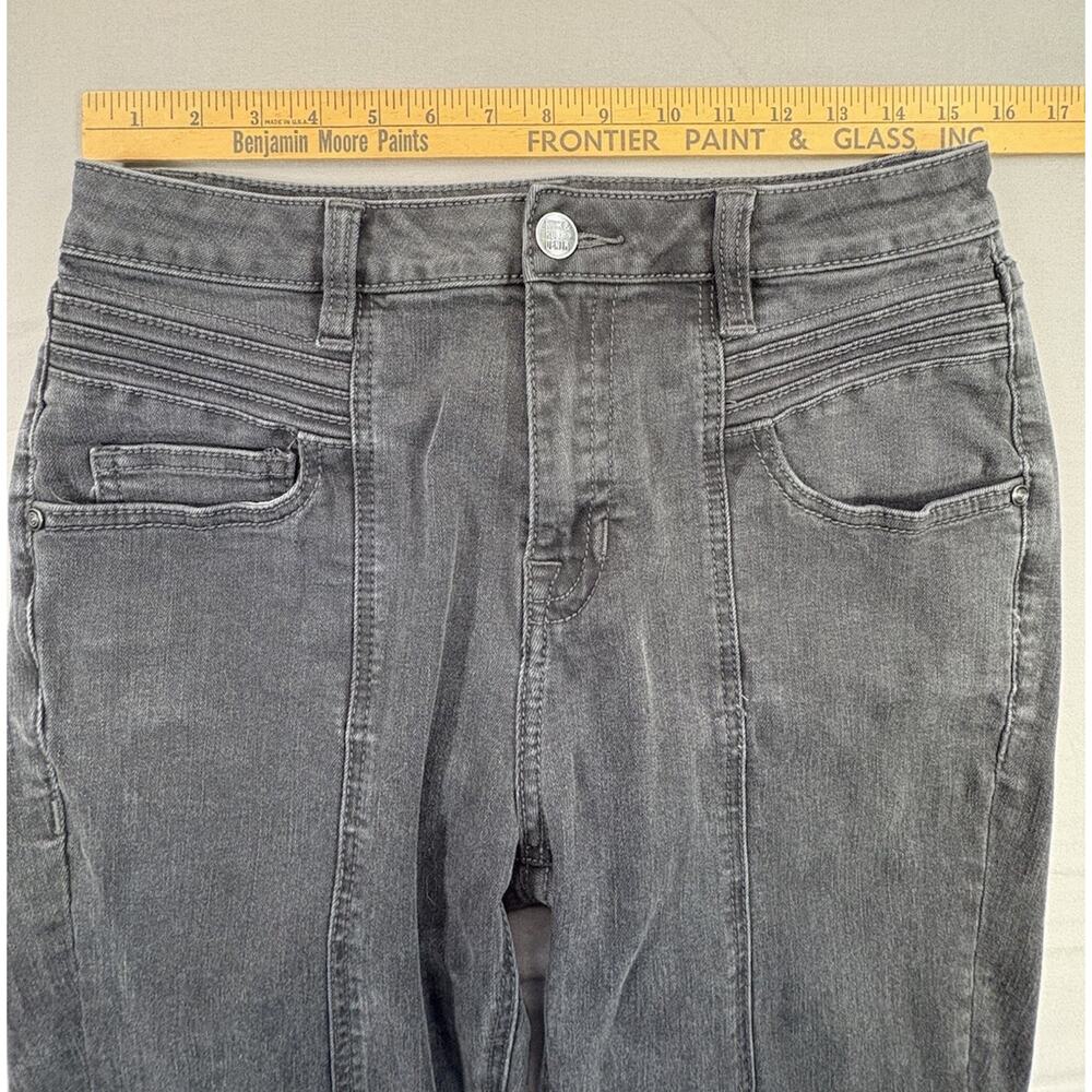 Women’s Rock & Roll Black Jeans High Rise Trouser Wide Boot Cut W29 X 34L - Picture 6 of 10